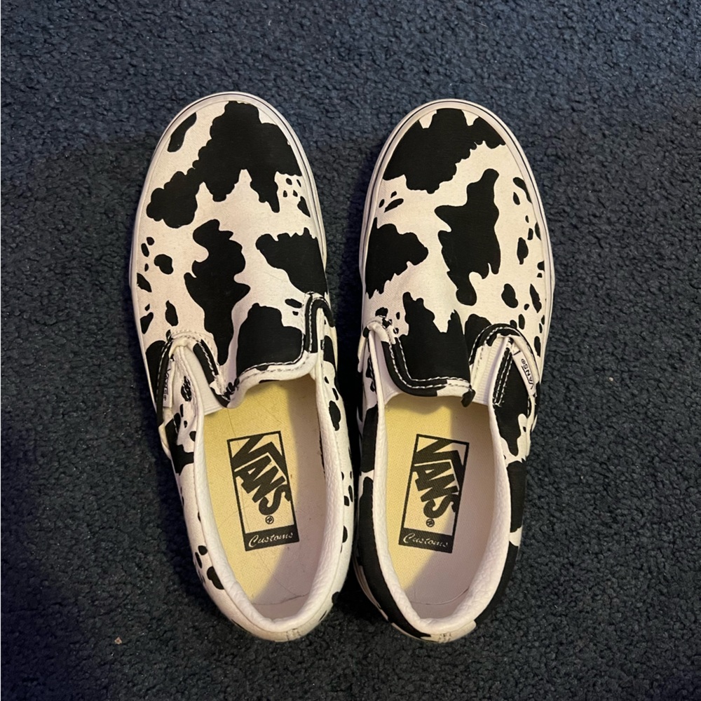 Barely Worn Cow Print Vans Women’s 6.5